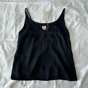 Black Solid Tank Top